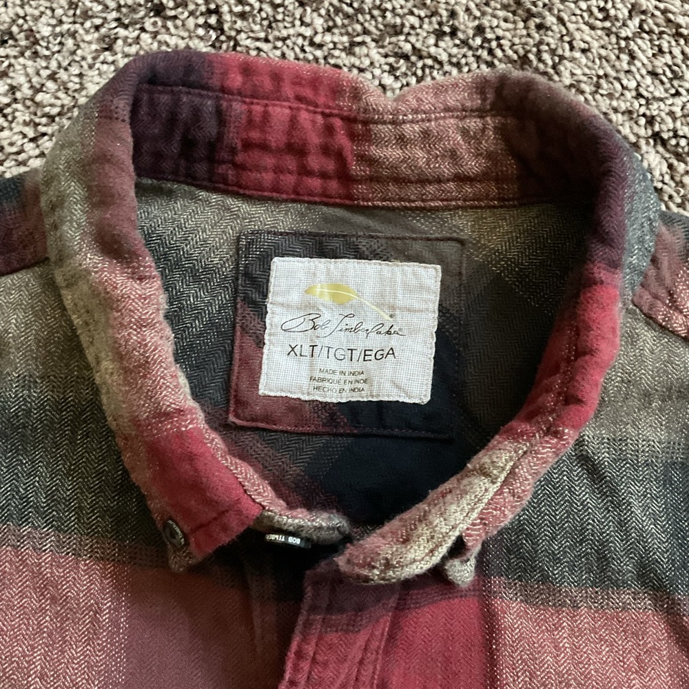 Bob Timberlake long sleeve button down shirt size XLT - light weight flannel
